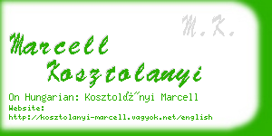 marcell kosztolanyi business card